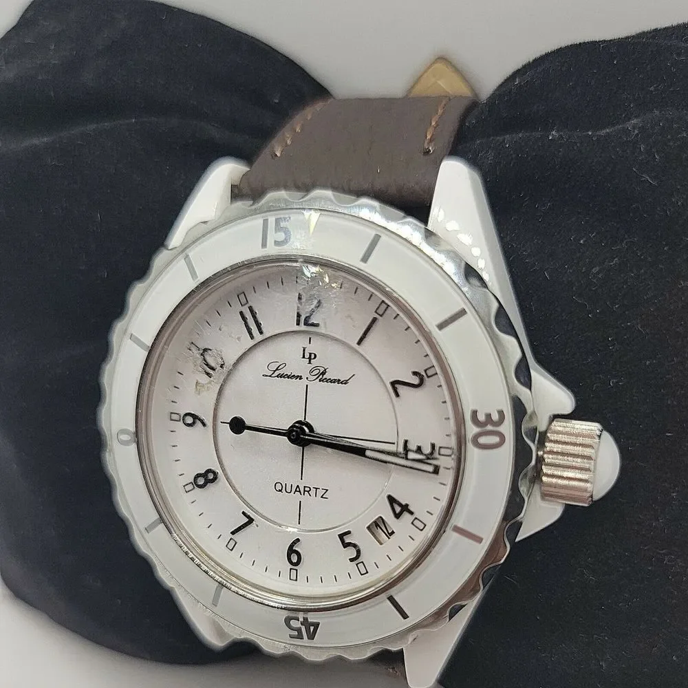 LUCIEN PICCARD 28005SL Women's Brown Leather Analog Dial Quartz Watch BC145